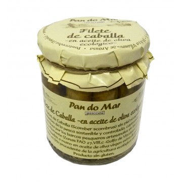 Filetes de Caballa en Aceite de Oliva SinGluten Eco 220g Pan Do Mar