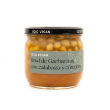 Bowl Garbanzos Calabaza y Curcuma Vegan SinGluten 350g Coco Vegan