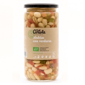 Alubias con Verduras SinGluten Bio 720g Carlota Organic