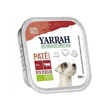 Tarrina Comida para Perros con Ternera y Espirulina Bio 150g Yarrah