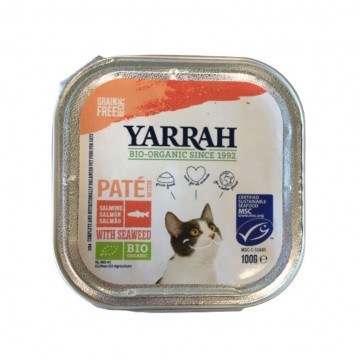 Tarrina Comida para Gatos con Salmon Bio 100g Yarrah