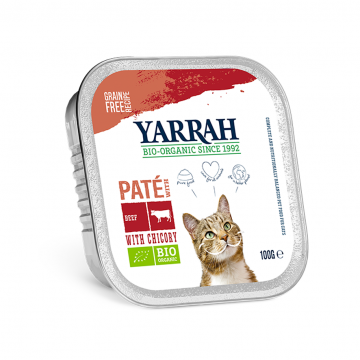 Pate para Gato de Ternera y Pollo Bio 100g Yarrah