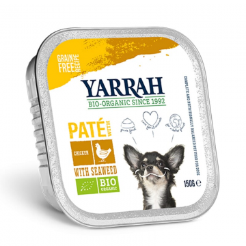 Pate de Pollo y Algas para Perros Bio 150g Yarrah