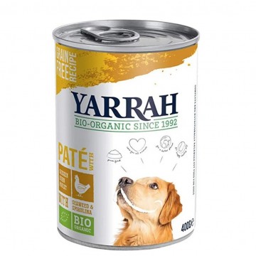 Pate de Pollo para Perros Lata Bio 400g Yarrah