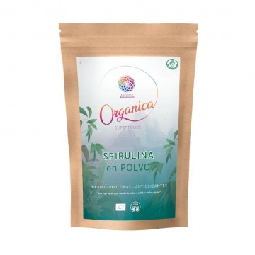 Espirulina en Polvo SinGluten Bio Vegan 125g Organica Superfoods