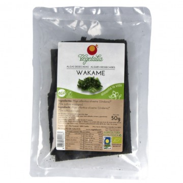 Algas Wakame desecadas Bio Vegan 50g Vegetalia