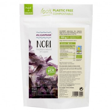 Algas Nori Copos Eco Vegan 100g Algamar