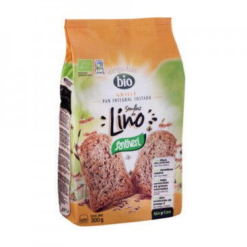 Tostadas Pan Ille Integral con Semillas de Lino Bio 240g Santiveri