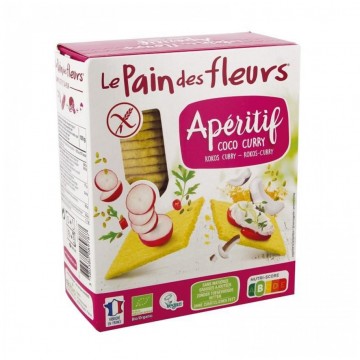 Tostadas de Coco Curry Aperitif SinGluten Bio Vegan 150g Le Pain Des Fleurs