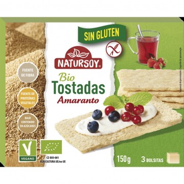 Tostadas de Amaranto SinGluten Bio Vegan 150g Natursoy