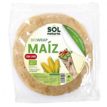 Tortillas Wrap de Maiz con Lino Bio 12x160g Solnatural