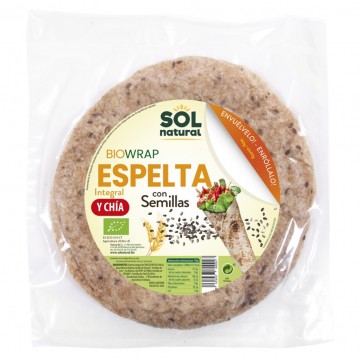 Tortillas Wrap de Espelta con Semillas Bio Vegan 160g Solnatural