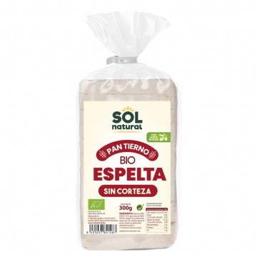 Pan Tierno de Espelta Sin Corteza Bio Vegan 300g Solnatural