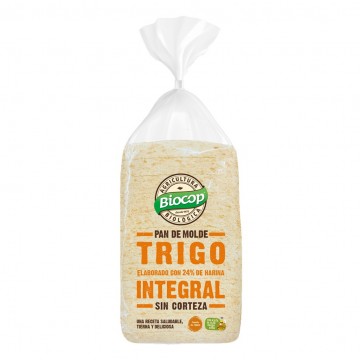 Pan Molde Trigo Integral Sin Corteza Bio 300gr Biocop