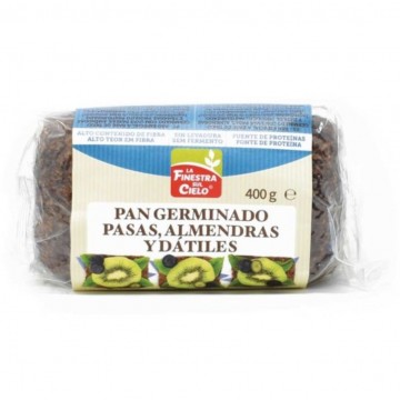 Pan de Trigo Germinado con Pasas Almendras y Datiles Eco Vegan 400g La Finestra Sul Cielo