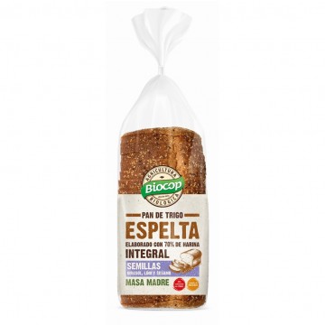 Pan de Molde Trigo Espelta Integral Semillas Bio 400g Biocop