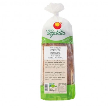 Pan de Molde de Espelta Integral Bio Vegan 480g Vegetalia