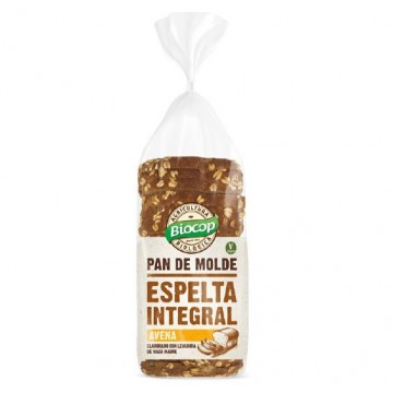 Pan de Molde de Espelta Integral Avena Bio Vegan 400g Biocop