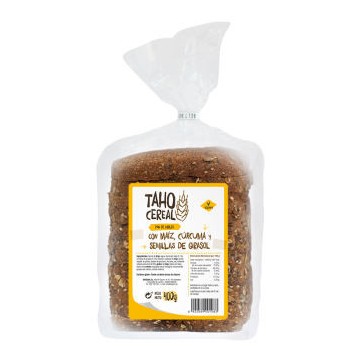 Pan de Molde con Maiz, Curcuma y Semillas de Girasol Vegan 400g Taho Cereal