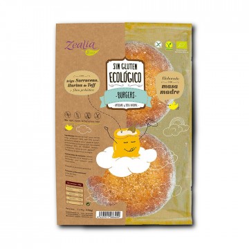 Pan de Hamburguesa SinGluten Eco Vegan 180g Zealia