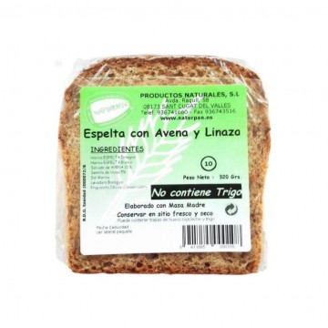 Pan De Espelta Avena y Linaza - Pan Por Encargo 350g Naturpan