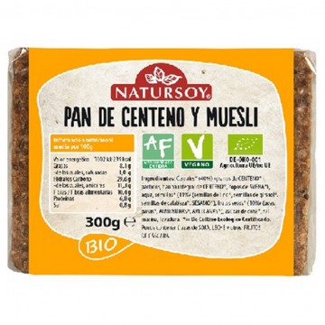 Pan de Centeno y Muesli Bio Vegan 300g Natursoy