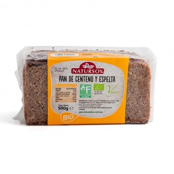 Pan de Centeno y Espelta Bio Vegan 500g Natursoy