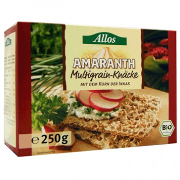 Pan Crujiente Amaranto Multicereales Bio Vegan 250g Allos