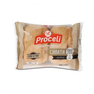 Pan Ciabatta Rustica SinGluten 2x60g Proceli