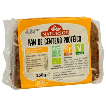 Pan Centeno y Lino Bio Vegan 500g Natursoy