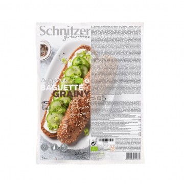 Pan Baguette con Semillas SinGluten Bio 320g Schnitzer