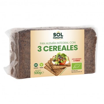 Pan Aleman Tres Cereales Bio 500g Solnatural