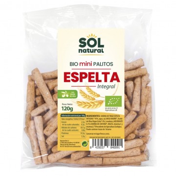 Mini Palitos de Espelta Integral Bio Vegan 120g Solnatural