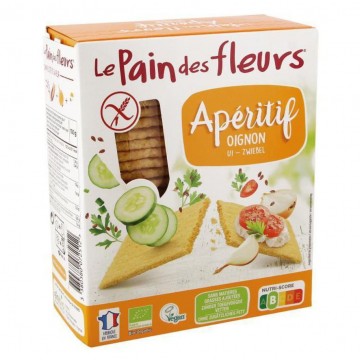 Crackers de Cebolla Aperitif SinGluten Bio Vegan 150g Le Pain Des Fleurs