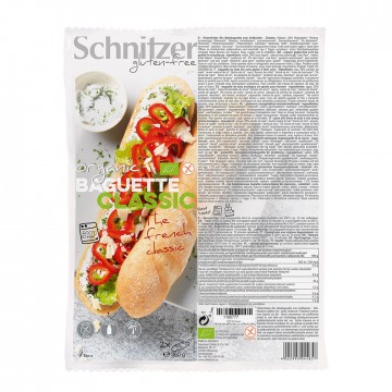 Baguette Classic Maiz para Hornear SinGluten Bio 360g Schnitzer