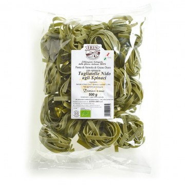 Tagliatelle de Trigo Con Espinacas Bio 500g Iris