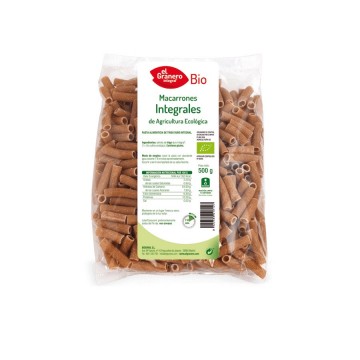 Macarrones Integrales Bio 500g El Granero Integral