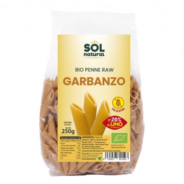 Macarrones de Garbanzos y Lino SinGluten Bio 250g Solnatural