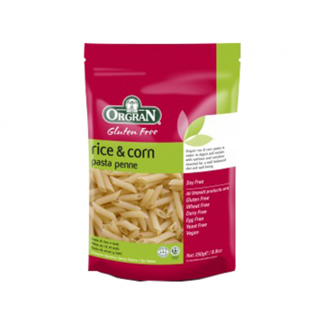 Macarrones de Arroz y Maiz Vegan 250g Orgran