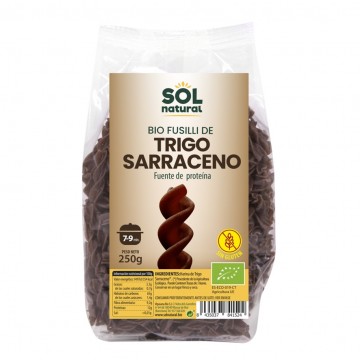 Fusilli de Trigo Sarraceno SinGluten Vegan 250g Solnatural