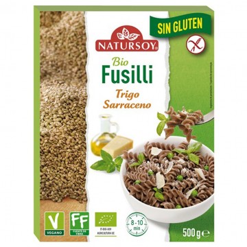 Fusilli de Trigo Sarraceno SinGluten Bio Vegan 500g Natursoy