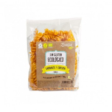 Fusilli de Garbanzo y Curcuma SinGluten Bio Vegan 250g Zealia