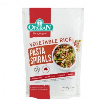 Espirales de Verduras y Arroz SinGluten Vegan 250g Orgran