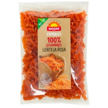 Espirales de Lentejas Rojas Bio Vegan 250g Biogra