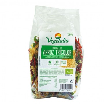 Espirales Arroz Tricolor Eco 250g Vegetalia