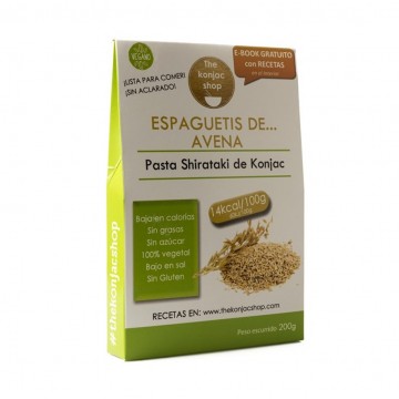 Espagueti de Avena Bajo en Calorias SinGluten Vegan 200g The Konjac Shop