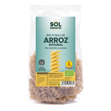 Bio Fusilli de Arroz Integral Bio Vegan 250g Solnatural