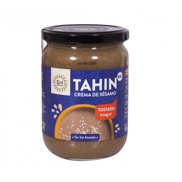 Tahin Crema de Sesamo Tostado Integral Bio 500g Solnatural