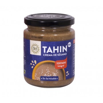 Tahin Crema de Sesamo Tostado Integral Bio 250g Solnatural