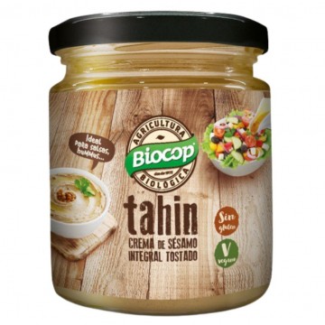 Tahin Crema de Sesamo Integral Tostado Sin Sal SinGluten Bio Vegan 225g Biocop